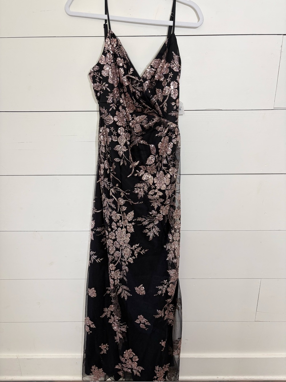 Alter’d State Black & Gold Sequin Gown Dress